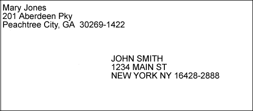 Addressed envelope